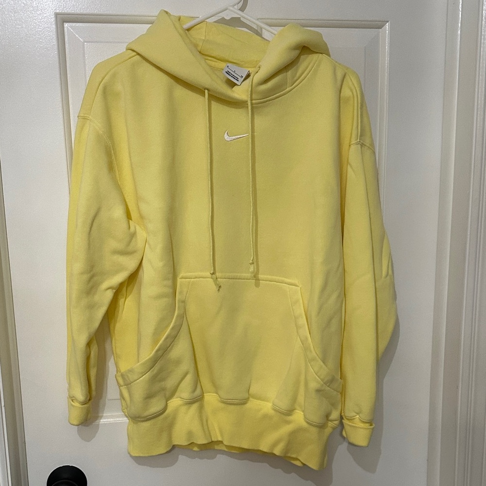 Nike Yellow Hooded Sweatshirt - Women's Pullover Hoodie